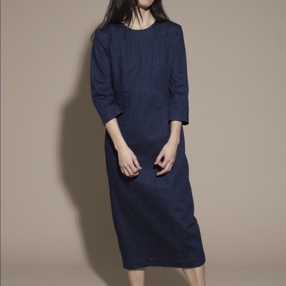Ilana Kohn Cleo Dress Size 4 Indigo Denim Never Worn